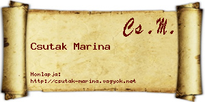 Csutak Marina névjegykártya